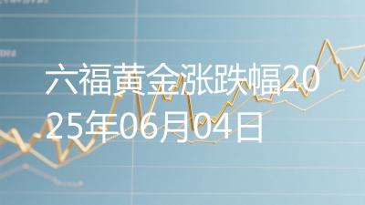 六福黄金涨跌幅2025年06月04日