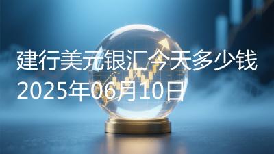 建行美元银汇今天多少钱2025年06月10日