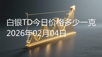 白银TD今日价格多少一克2026年02月04日