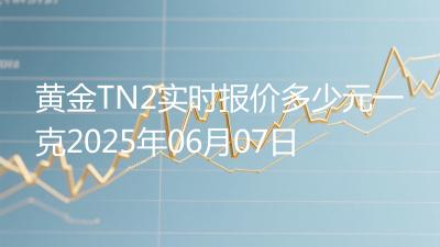 黄金TN2实时报价多少元一克2025年06月07日