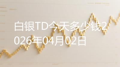 白银TD今天多少钱2026年04月02日