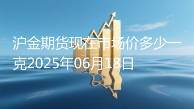 沪金期货现在市场价多少一克2025年06月18日