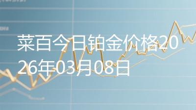 菜百今日铂金价格2026年03月08日
