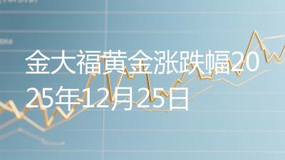 金大福黄金涨跌幅2025年12月25日