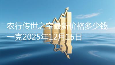 农行传世之宝最新价格多少钱一克2025年12月15日