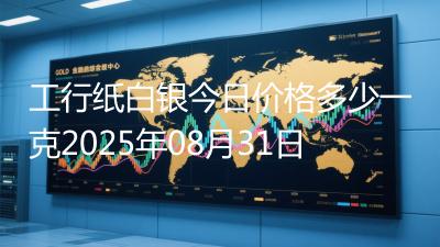 工行纸白银今日价格多少一克2025年08月31日