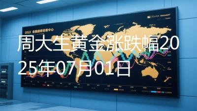 周大生黄金涨跌幅2025年07月01日