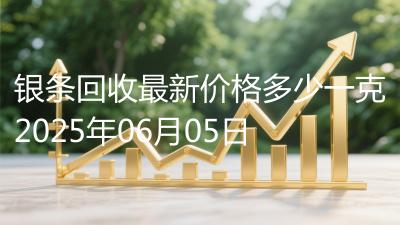 银条回收最新价格多少一克2025年06月05日
