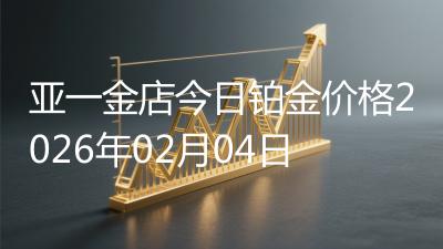 亚一金店今日铂金价格2026年02月04日