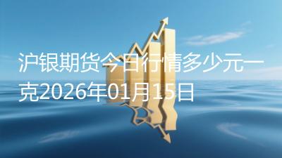 沪银期货今日行情多少元一克2026年01月15日