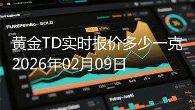 黄金TD实时报价多少一克2026年02月09日