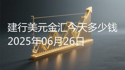 建行美元金汇今天多少钱2025年06月26日