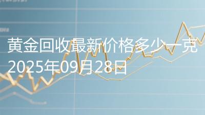 黄金回收最新价格多少一克2025年09月28日