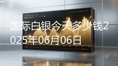国际白银今天多少钱2025年06月06日