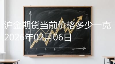 沪金期货当前价格多少一克2026年02月06日