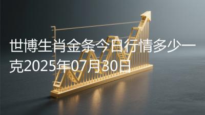 世博生肖金条今日行情多少一克2025年07月30日