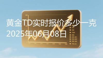 黄金TD实时报价多少一克2025年06月08日