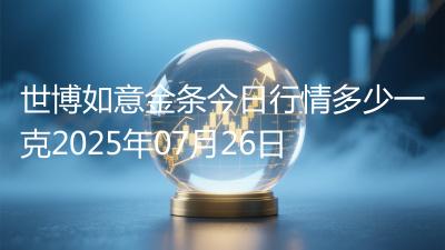 世博如意金条今日行情多少一克2025年07月26日