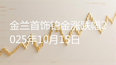 金兰首饰铂金涨跌幅2025年10月15日