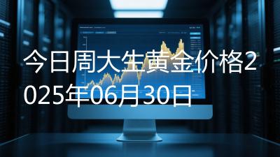 今日周大生黄金价格2025年06月30日