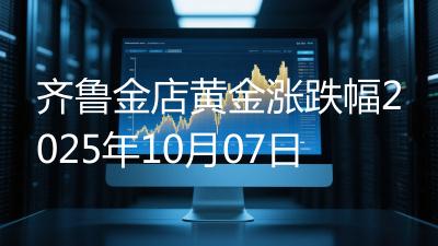 齐鲁金店黄金涨跌幅2025年10月07日