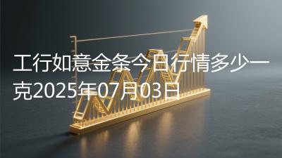 工行如意金条今日行情多少一克2025年07月03日