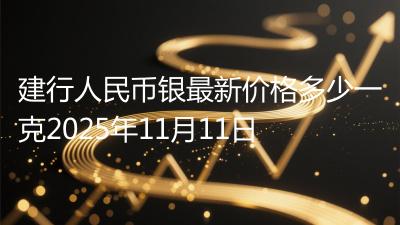 建行人民币银最新价格多少一克2025年11月11日