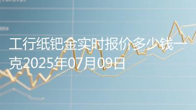 工行纸钯金实时报价多少钱一克2025年07月09日