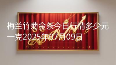 梅兰竹菊金条今日行情多少元一克2025年07月09日