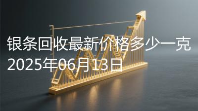 银条回收最新价格多少一克2025年06月13日