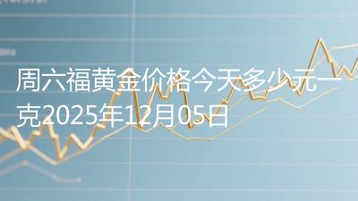 周六福黄金价格今天多少元一克2025年12月05日