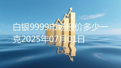 白银9999市场报价多少一克2025年07月01日