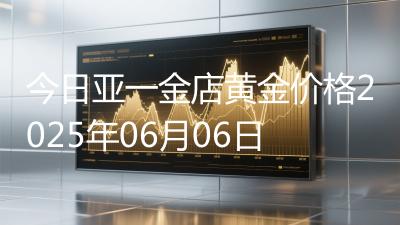 今日亚一金店黄金价格2025年06月06日