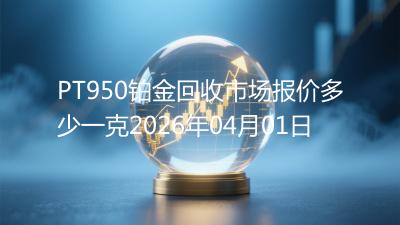 PT950铂金回收市场报价多少一克2026年04月01日