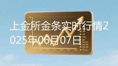 上金所金条实时行情2025年06月07日