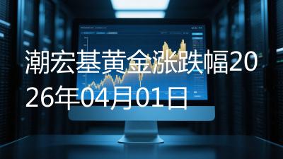 潮宏基黄金涨跌幅2026年04月01日