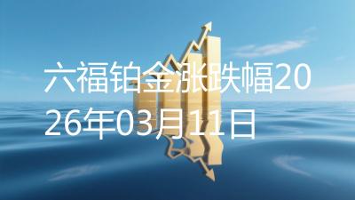 六福铂金涨跌幅2026年03月11日