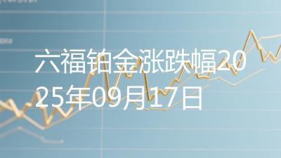 六福铂金涨跌幅2025年09月17日