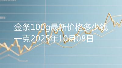 金条100g最新价格多少钱一克2025年10月08日