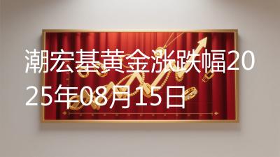 潮宏基黄金涨跌幅2025年08月15日