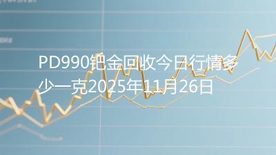 PD990钯金回收今日行情多少一克2025年11月26日