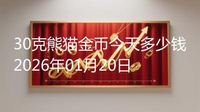 30克熊猫金币今天多少钱2026年01月20日