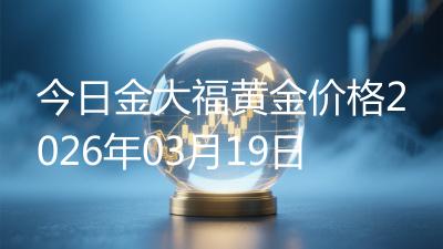 今日金大福黄金价格2026年03月19日