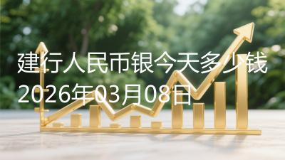建行人民币银今天多少钱2026年03月08日