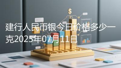 建行人民币银今日价格多少一克2025年07月11日