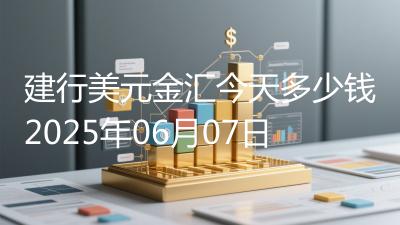 建行美元金汇今天多少钱2025年06月07日