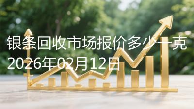 银条回收市场报价多少一克2026年02月12日