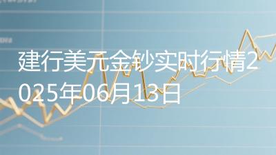 建行美元金钞实时行情2025年06月13日