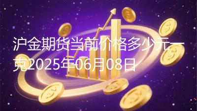 沪金期货当前价格多少元一克2025年06月08日