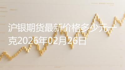 沪银期货最新价格多少元一克2026年02月26日